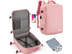 Mochilas De Viagem — Mochilas Impermeáveis Para O Dia A Dia, Ideais Para Viagens, Com Grande Capacidade Para Laptops E Uso Escolar, Na Cor Rosa.