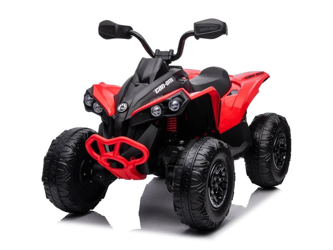 Can-am Renegade Quad Elétrico Infantil 3 A 7 Years – Veículo 4x4 Com Bateria - Li-ion Quad Com Bluetooth, Cinto De Segurança &amp; Pneus Eva – Vermelho
