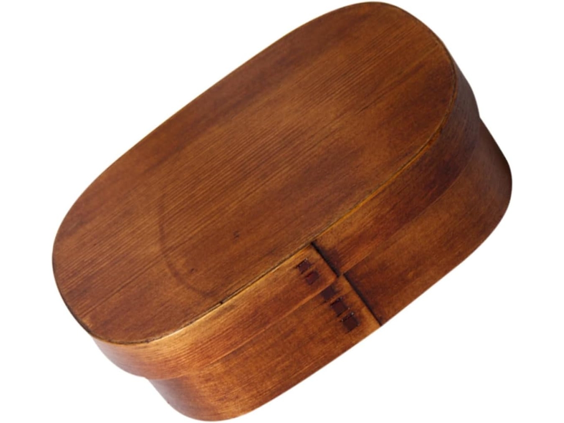 Marmita Bento Portátil De Madeira Ganazono, Estilo Japonês, Com Compartimentos Divididos E Design De Camada Única, Ideal