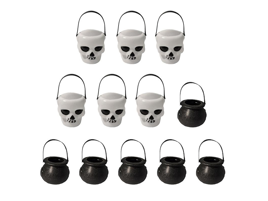 12 Unidades de Balde de Doces de Halloween para Decoração de Halloween ALLINLESS
