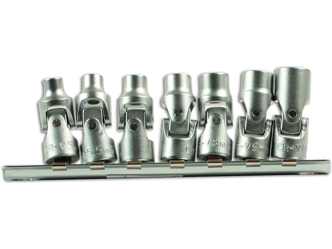 7024 Conjunto De 7 Soquetes Universais De 1/4" D
