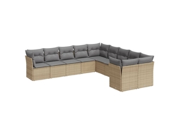Garden Sofa Set, Garden Sofa Sets Vidaxl Bege Rattan / Vime (n/a)
