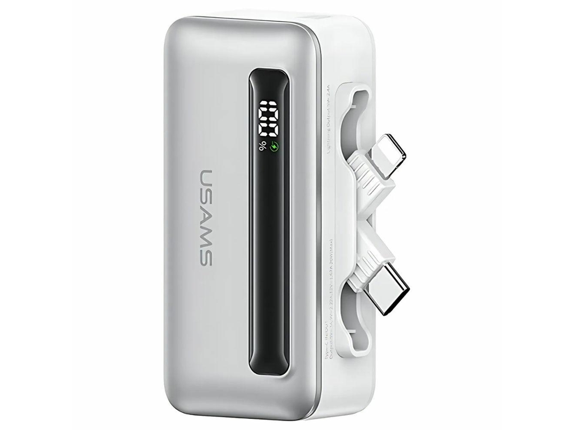 Usams Powerbank 4500mah Para Lightning Iphone 11 12 13 14 20w Pd Carregamento Rápido