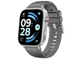 Bracelete Para Redmi Watch 6 - Silicone Cor Sólida - Fivela Prateada Cinza Estelar
