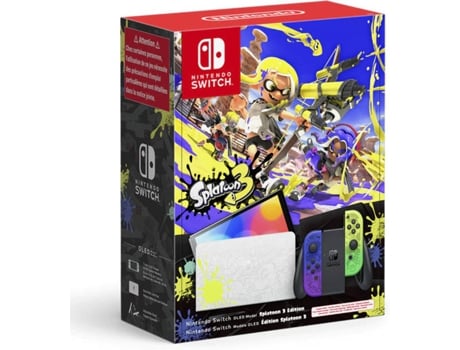 Consola Nintendo Switch OLED (Edição Splatoon 3 - 64 GB - Branca)