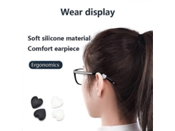 2 Pares de Suporte Silicone Antiderrapante para Óculos, Fixação Óc Ulos GOKOCO