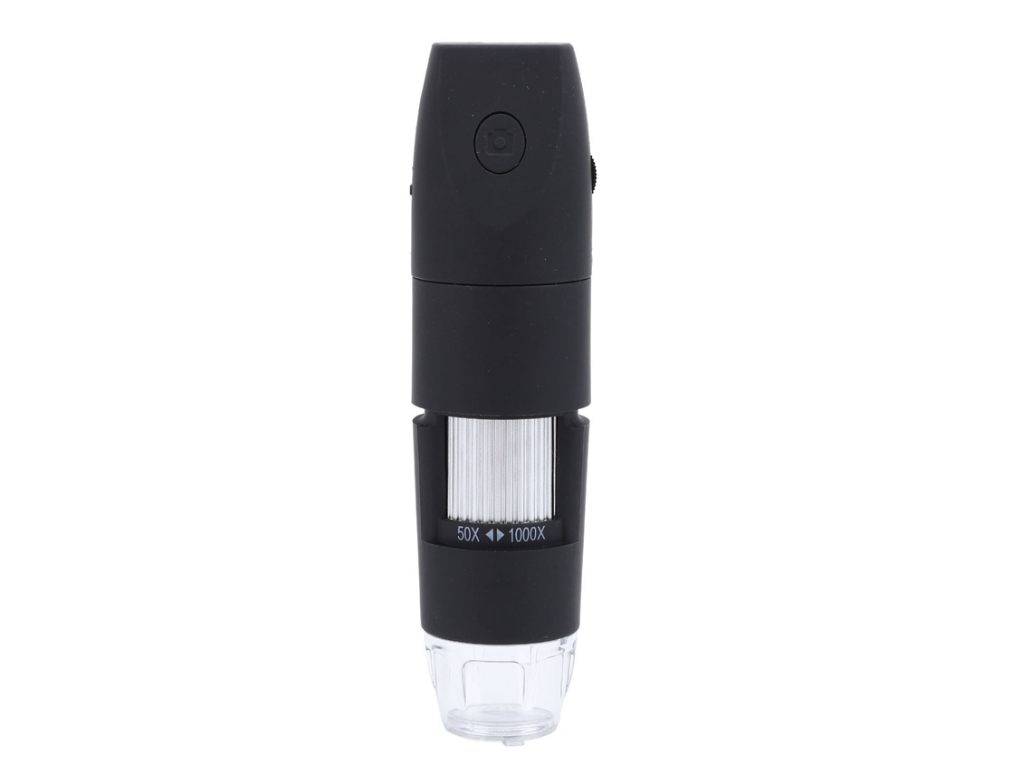 Microscópio Usb Sem Fio Wifi 1080p 1000x Foco Manual Para Inspeção De Pele E Circuitos Preto
