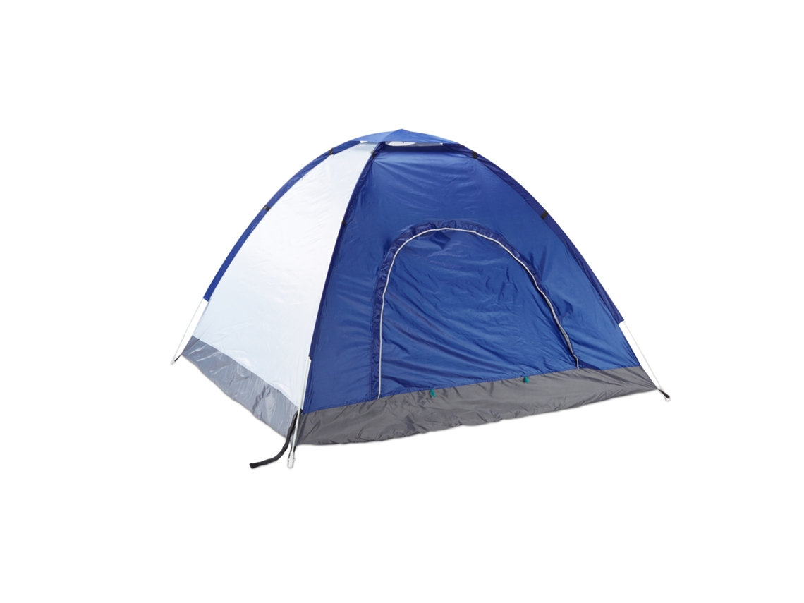 Relaxdays Tenda Pop-up Praia, 2-3 Pessoas, Compacta, Proteção Uv 50+, 135x200x200 Cm, Azul/antracite