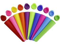 Conjunto De 10 Moldes De Silicone Para Palitos Picolé, Moldes Para Sorvete E Formas