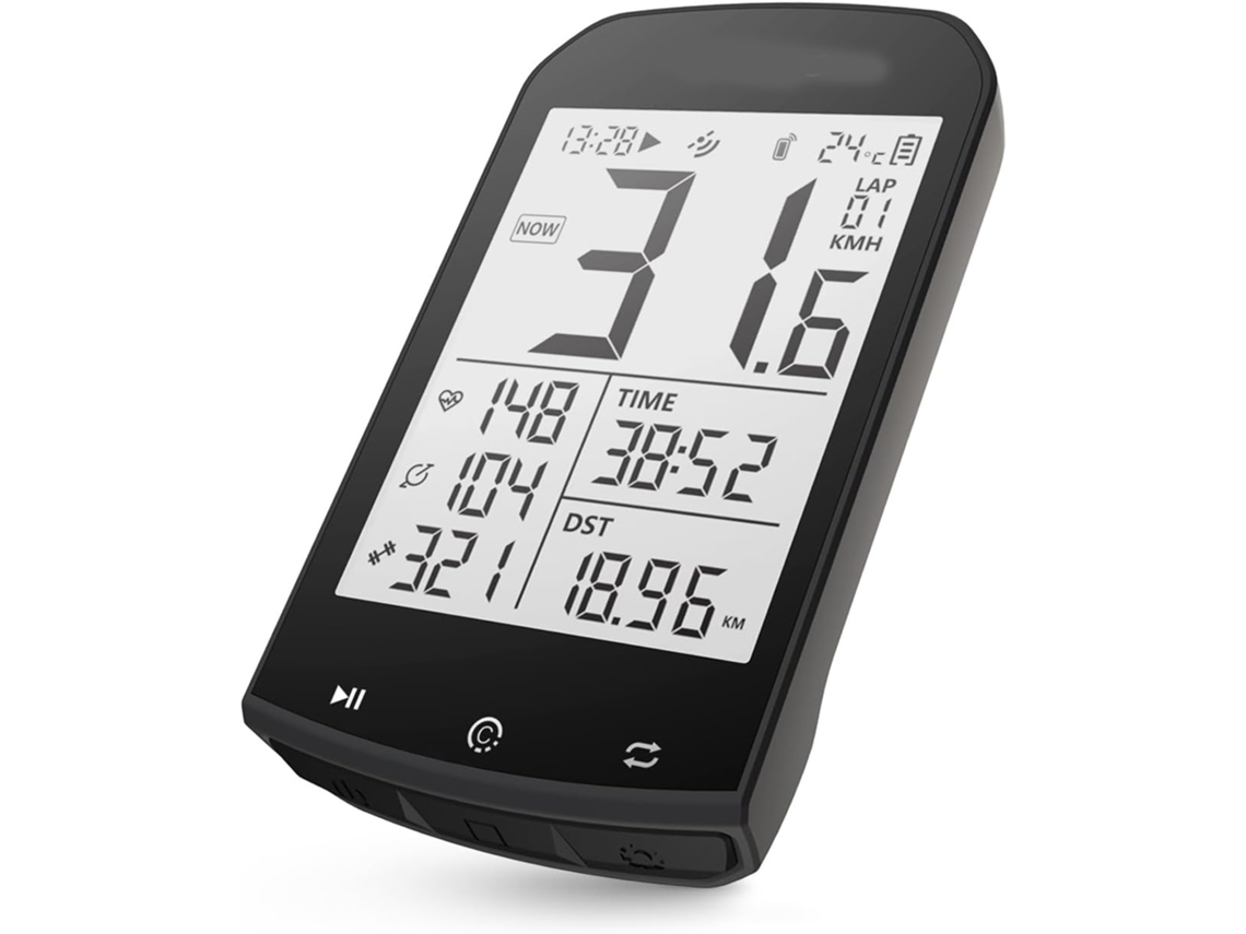 Computador De Bicicleta Gps Sem Fio, Computador De Ciclismo Gps Com Bluetooth/ant+, Velocímetro De Bicicleta (preto)