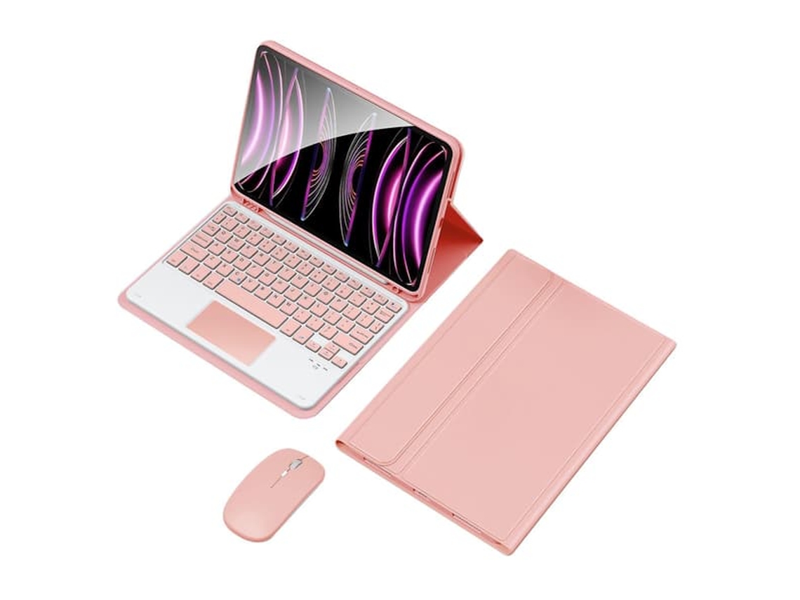 Capa Com Teclado Em Pu Compatível Com Ipad 10.9 (2022), Mouse, Cor Verde