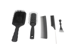 Kit De 5 Pentes De Cabelo Para Escovação E Massagem Capilar Em Casa E Barbearia