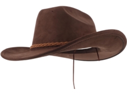 Chapéu Fedora Cowboy Ciieeo Em Camurça Marrom Com Aba Larga E Reta Para Homens E Mulheres