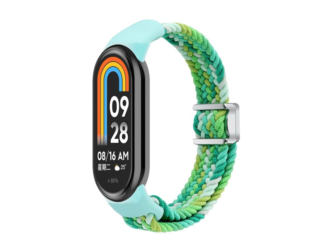 Bracelete para Xiaomi Smart Band 10/9/8 Nylon Trançado Fivela Magnética Verde XIAOMOYU