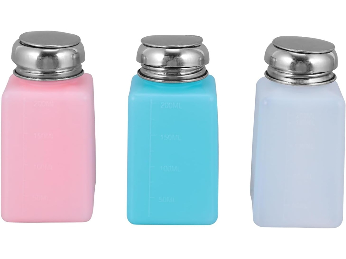 Frasco De Plástico Leve E Portátil Para Remover Esmalte, Ideal