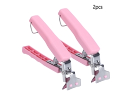 Pinça Anti quente de Aço Inoxidável para Panelas Pratos Tigelas Clip Multifuncional Rosa