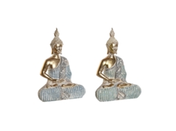 Figura Decorativa DKD HOME DECOR 18,6 x 9,7 x 27 cm Buda Turquesa Oriental Decapé