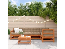 Vidaxl Conjunto De Lounge De Jardim 6 Pcs Castanho Encerado