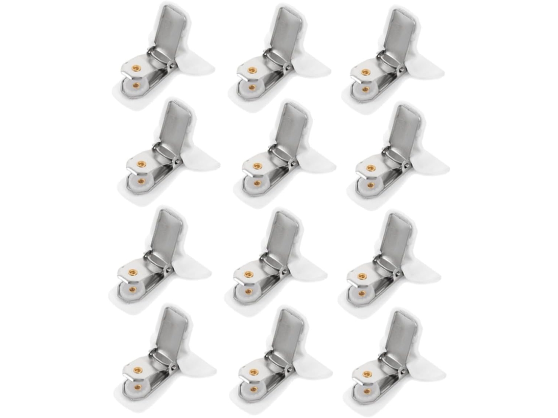 Conjunto Cabilock com 12 prendedores de edredom, fixadores antiderrapantes para colchas e cobertores, ideais para uso sem costuras.