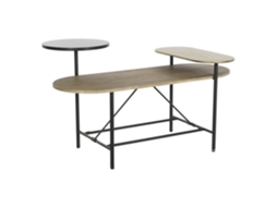 Mesa de Centro MDF Marrom com Detalhes em Metal 116x76x64cm ALEXANDRA HOUSE LIVING
