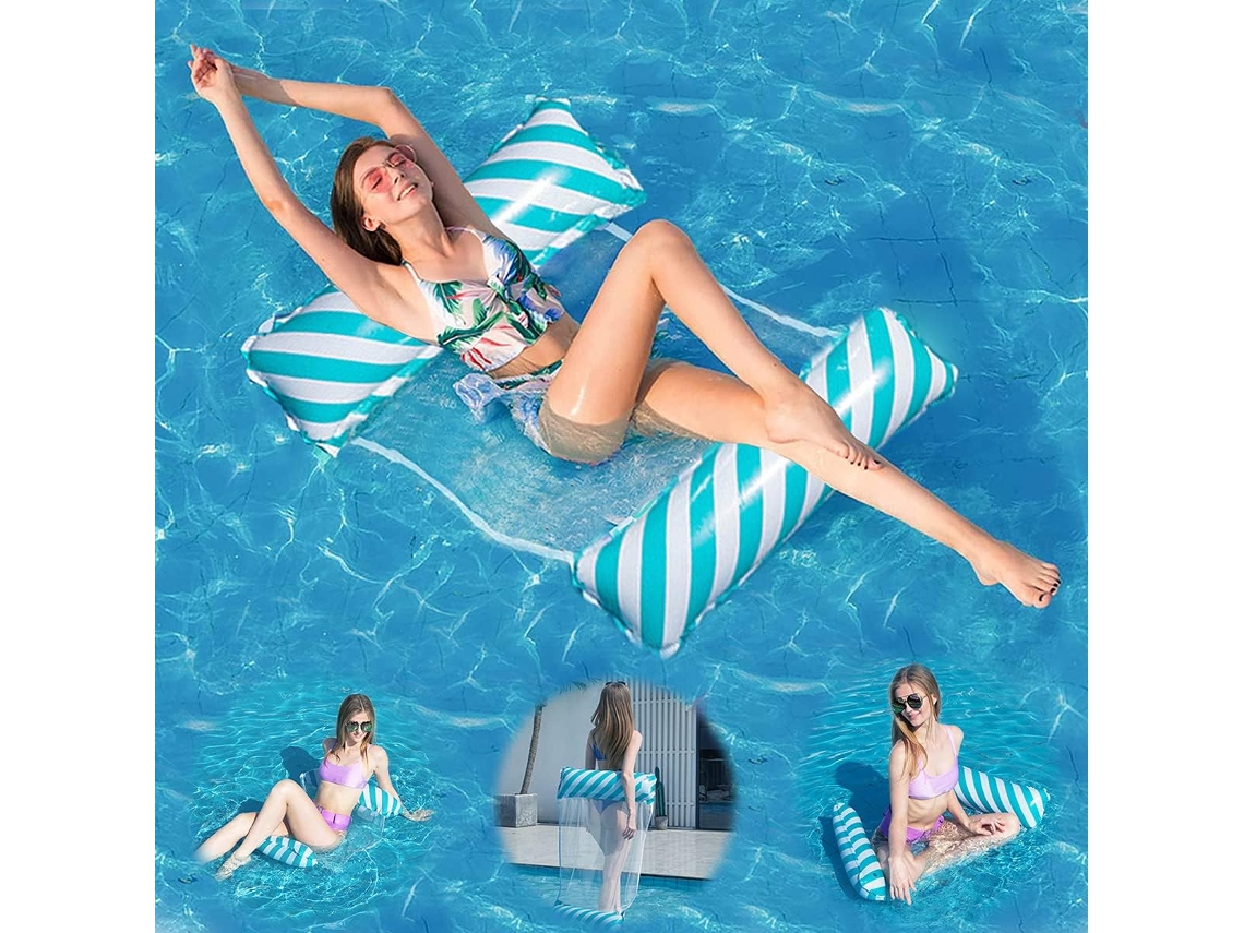 Rede Flutuante Inflável 4 Em 1, Dobrável