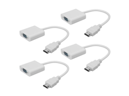 2026 4 Unidades Adaptador Hdmi para Vga Cabeamento Conversor 1080p