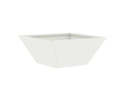 Conjunto 1 Decoração Para Jardim Vidaxl Branco Aço (35 X 35 X 15 Cm)