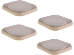 Grade De Proteção Quadrada Para Alto-falantes De Carro, Conjunto De 4 Peças, Bege.