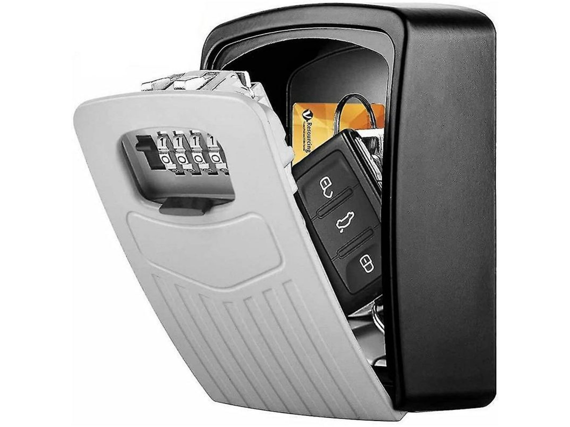 Caixa De Chaves Segura De Grande Capacidade Com Trava De Código Reconfigurável Para Parede Exterior