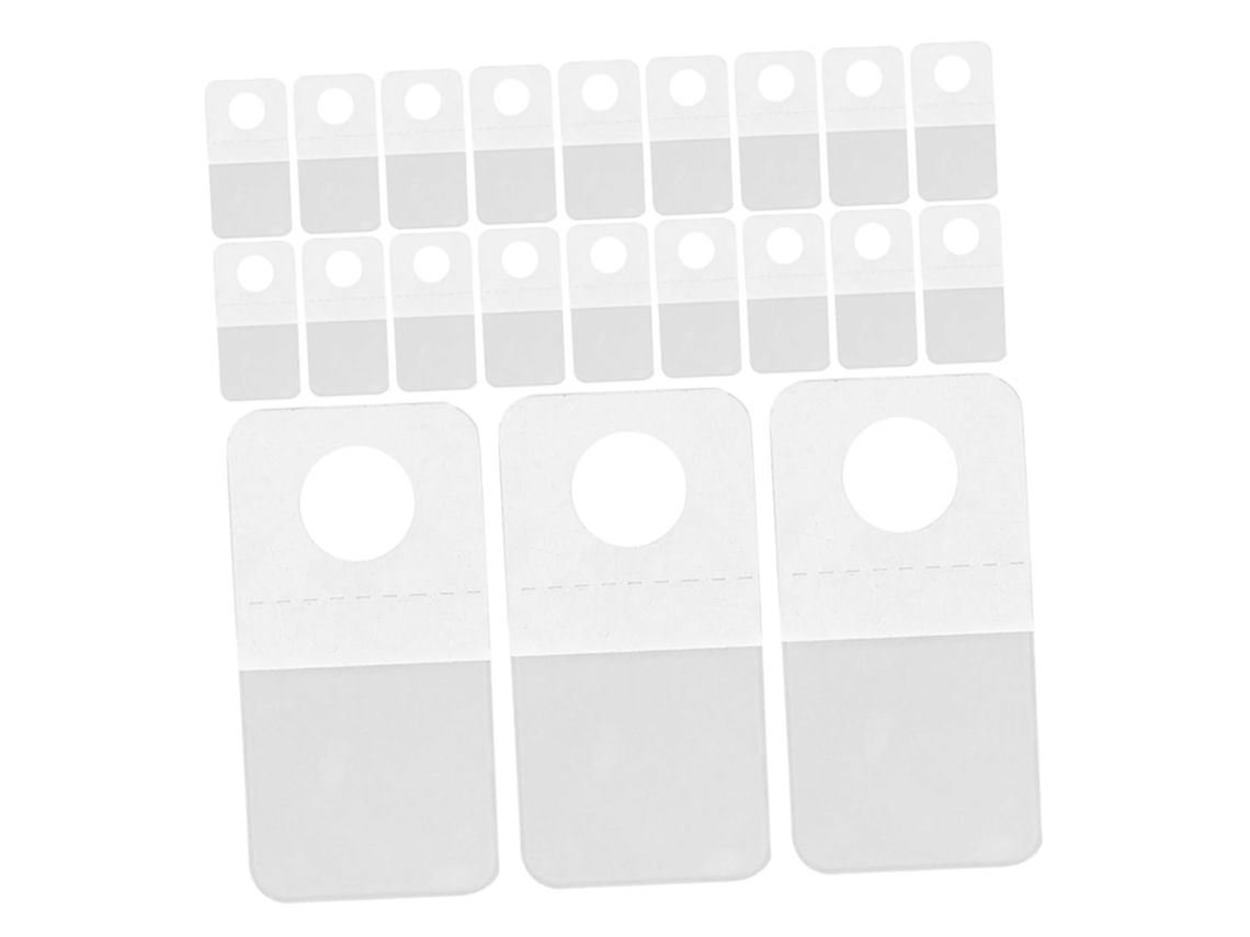 100 Unidades De Ganchos Adesivos Transparentes Pvc Com Furo Redondo Pa