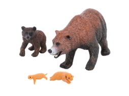 Mali conjunto de 4 Modelos de Urso Marrom Pvc Ciclo de Crescimento Educativo Realista