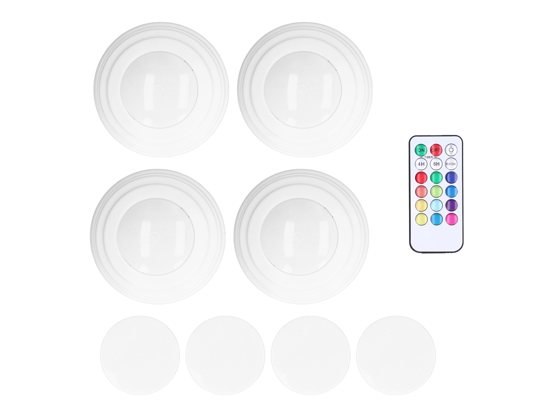 Conjunto de 4 Luzes Led Rgbw com 13 Modos de Cores CHABERLU