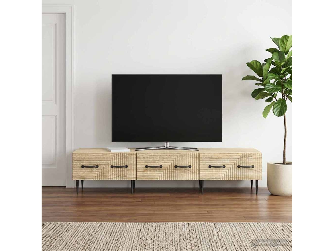 Vidaxl Gabinete Para Tv Com Gaveta Carvalho Sonoma 147 X 34,5 X 30 Cm