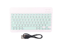 Teclado Bluetooth Sem Fio Verde Claro Tailandês