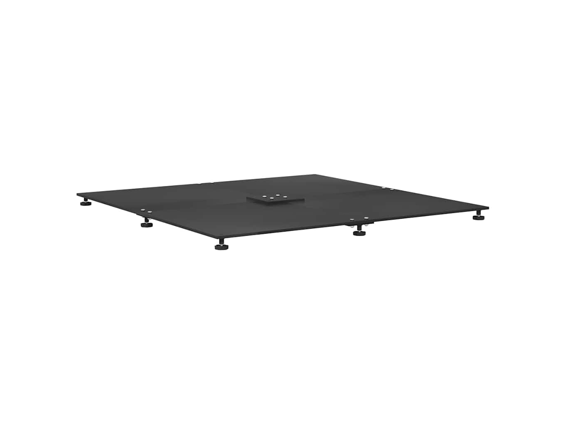 Conjunto 1 Base De Guarda-sol Externo Vidaxl Preto Aço (100 X 100 X 4 Cm)
