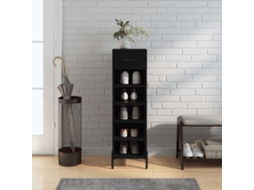 Vidaxl Sapateira 30x35x105 Cm Derivados De Madeira Preto