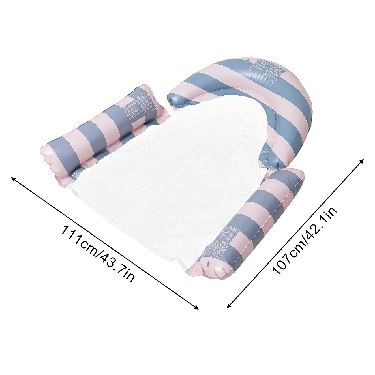 (rosa) Pacote Com 1 Cadeira Flutuante Inflável Para Piscina, Assento De Tela Para Adultos, Rede Aquática