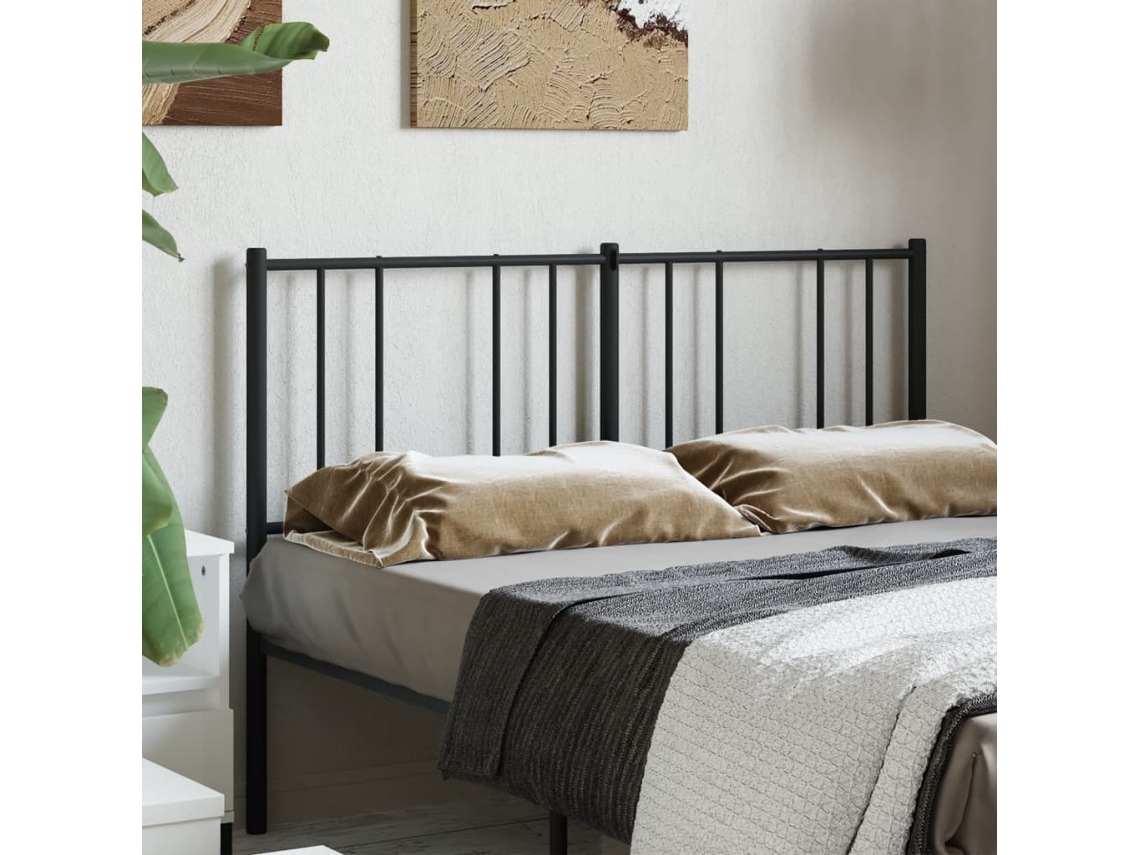 Cabecero de metal negro de 140 cm