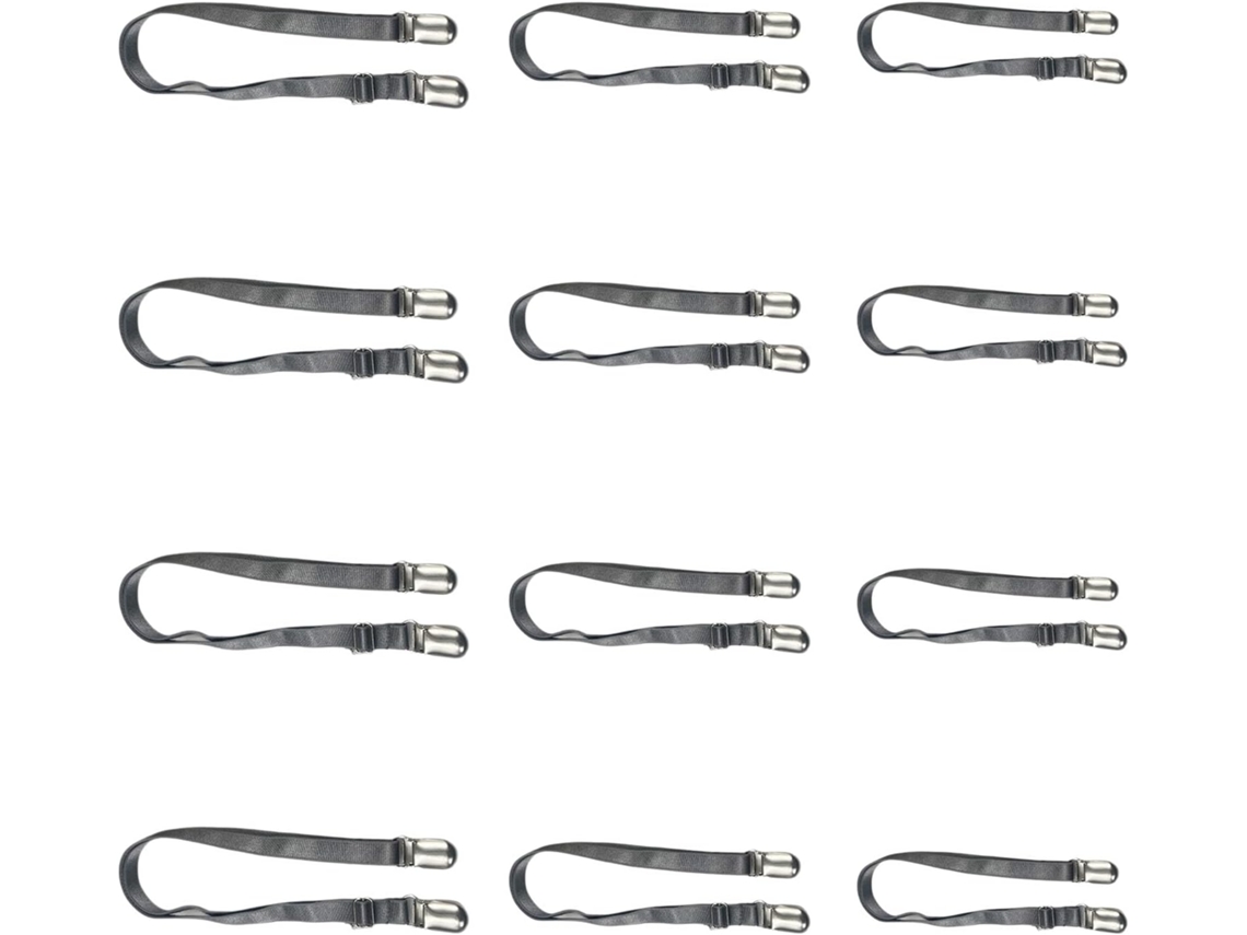 Tiras De Fixação Ajustáveis Para Capas Sofá, Pacote Com 12 Unidades, Com Clipes De Metal Para Lençóis E Capas Sofá