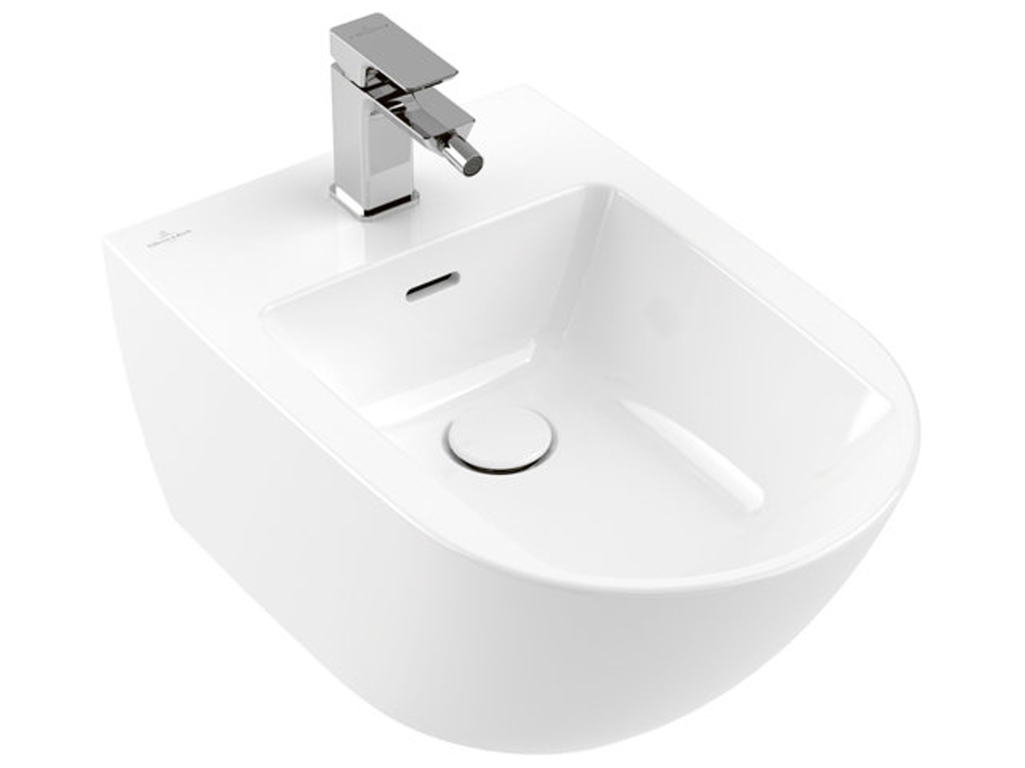 Bidé Subway 3.0 por Villeroy & amp, Boch, 375 x 560 mm, 1 buraco de torneira, com transbordamento, 447000