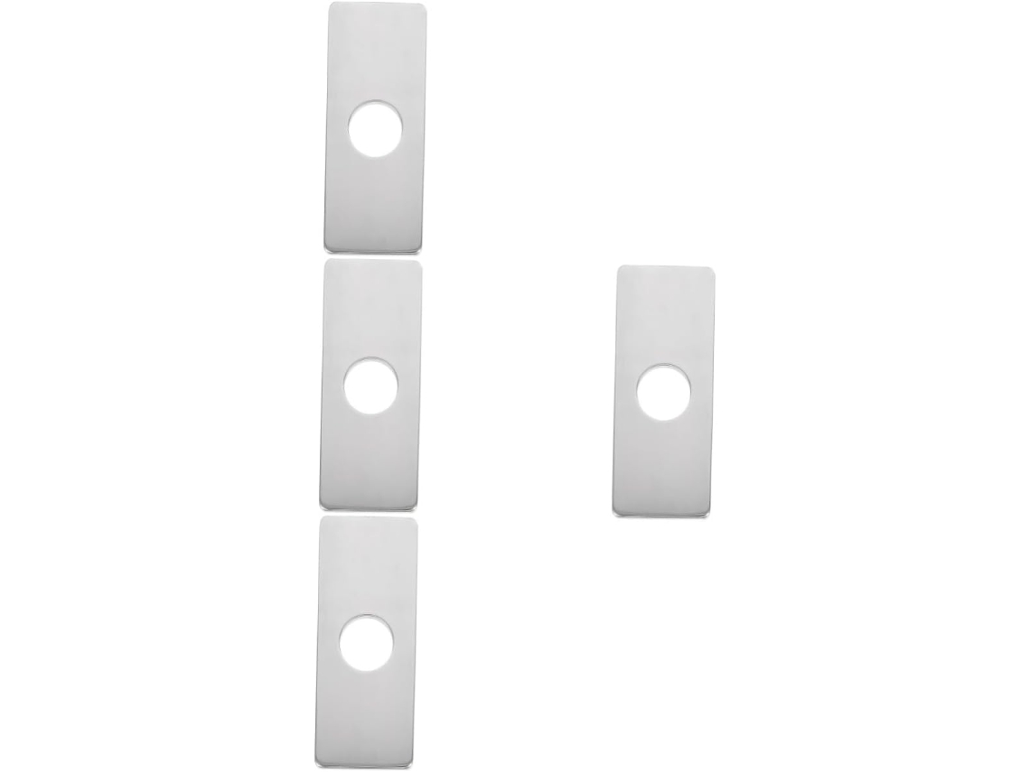 Conjunto De 4 Peças De Placas Decorativas Para Torneira De Cozinha Em Aço Inoxidável.