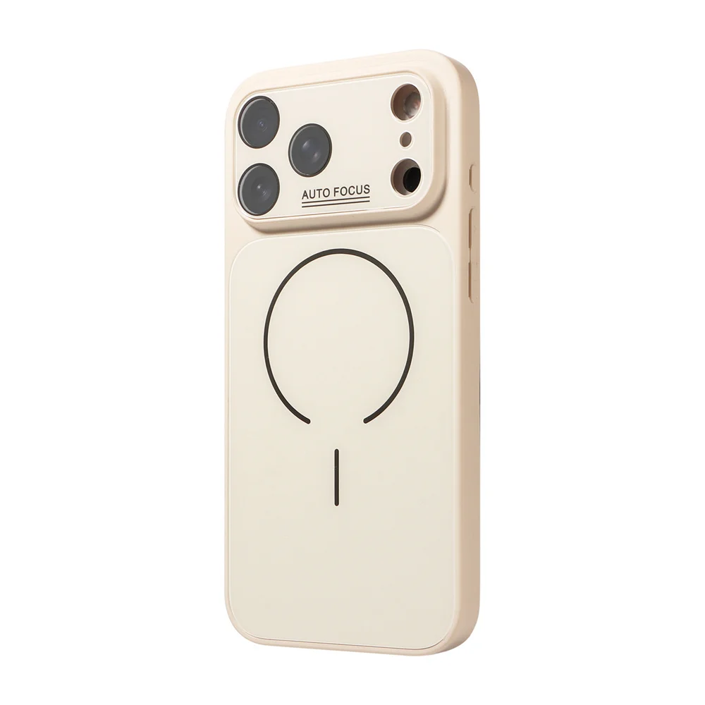 Capa Protetora Magnética Magsafe Para Iphone (iphone 11 Pro Max, Branco Creme), Compatível Com Carregamento Sem Fio.