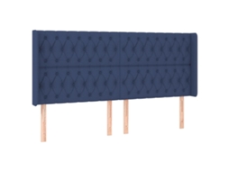 Headboard, Headboards Vidaxl Azul Tecido (183 X 16 X 118/128 Cm)