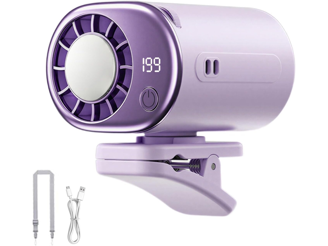 Ventilador De Grampo, Dispositivo Giratório Com Display Led