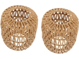 Conjunto De 2 Peças De Vime Sintético Trançado Para Sala De Estar Ou Restaurante.