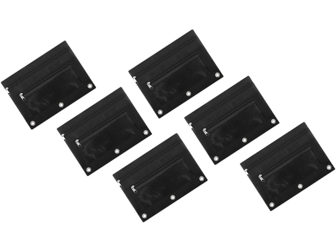 Estojo Portátil Resistente Ao Desgaste Com 6 Peças Para Canetas, Acessórios E Organização Diária.