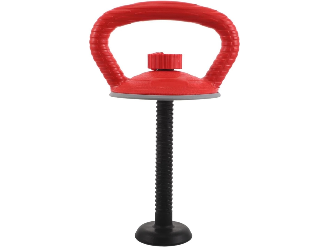 Barra De Kettlebell Vermelha Ajustável Com Alça, Base E Porcas Para