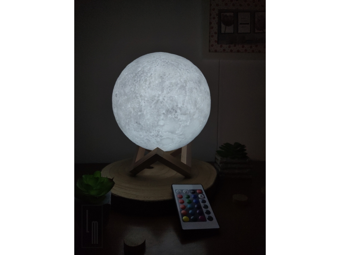 10 Cm Lâmpada Mágica Candeeiro_lua_3d_8cm