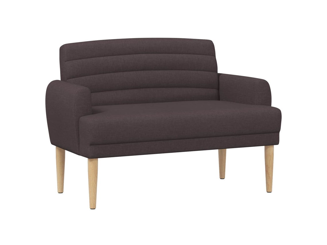 Conjunto 1 Sofá Para Dois Vidaxl Castanho Tecido (116 X 67 X 80 Cm)