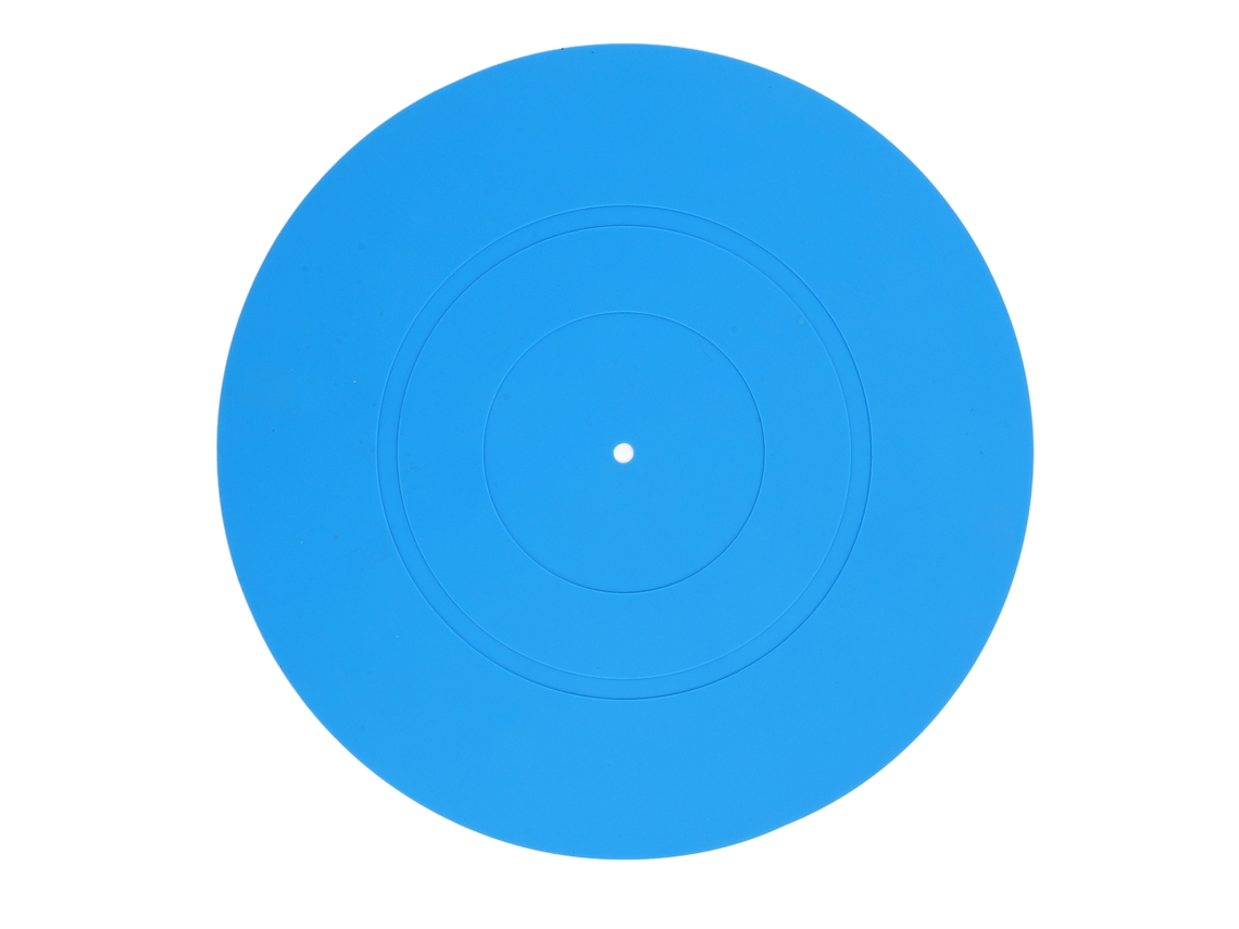 TAPETE Mali para toca discos, borracha anti ruído, universal, 12 polegadas, azul